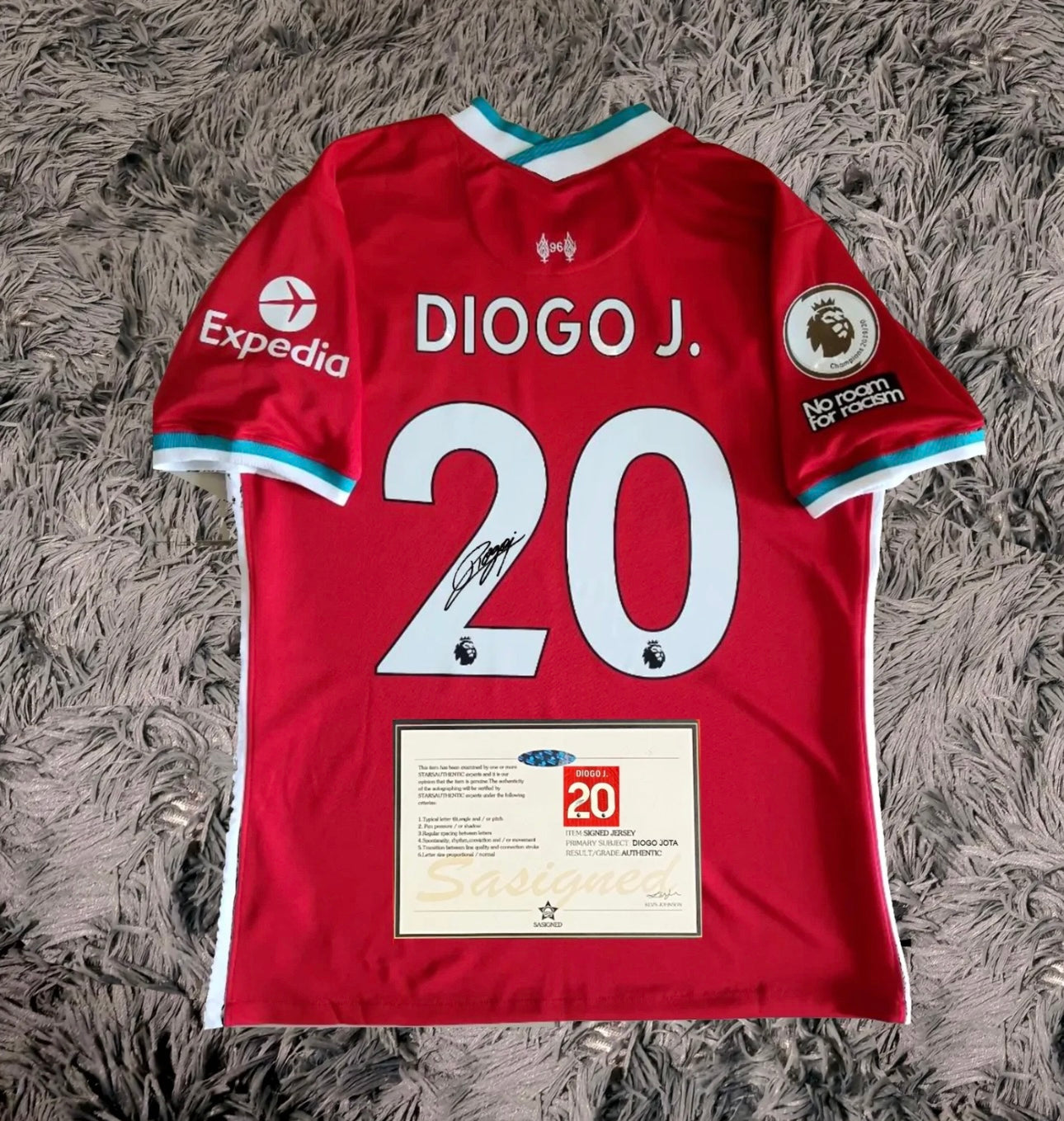 Signed Diogo Jota Liverpool Jersey *Printed signature