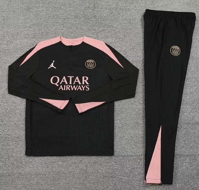PSG 24/25 Training Tracksuit Home Black & Pink