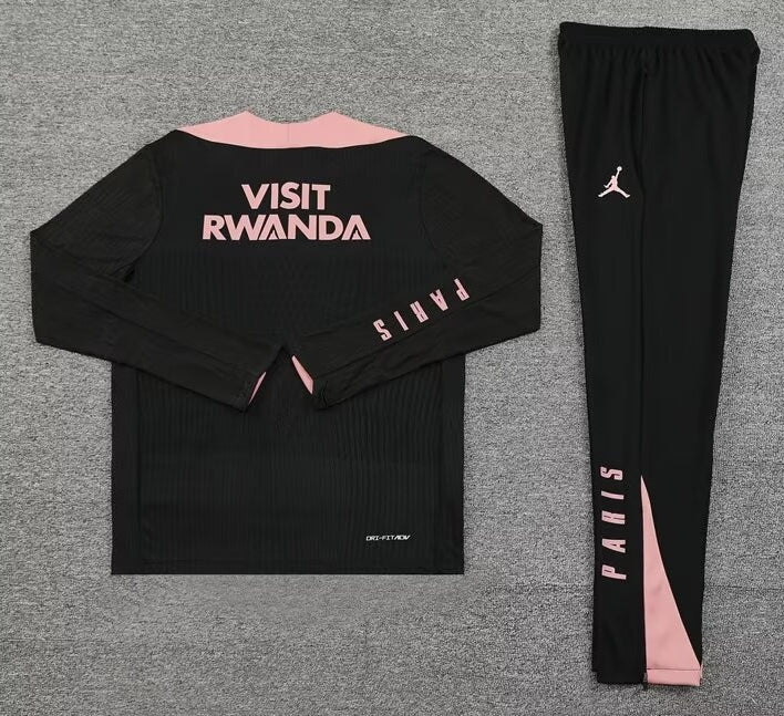 PSG 24/25 Training Tracksuit Home Black & Pink