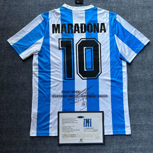 Signed Diego Maradona Argentina shirt