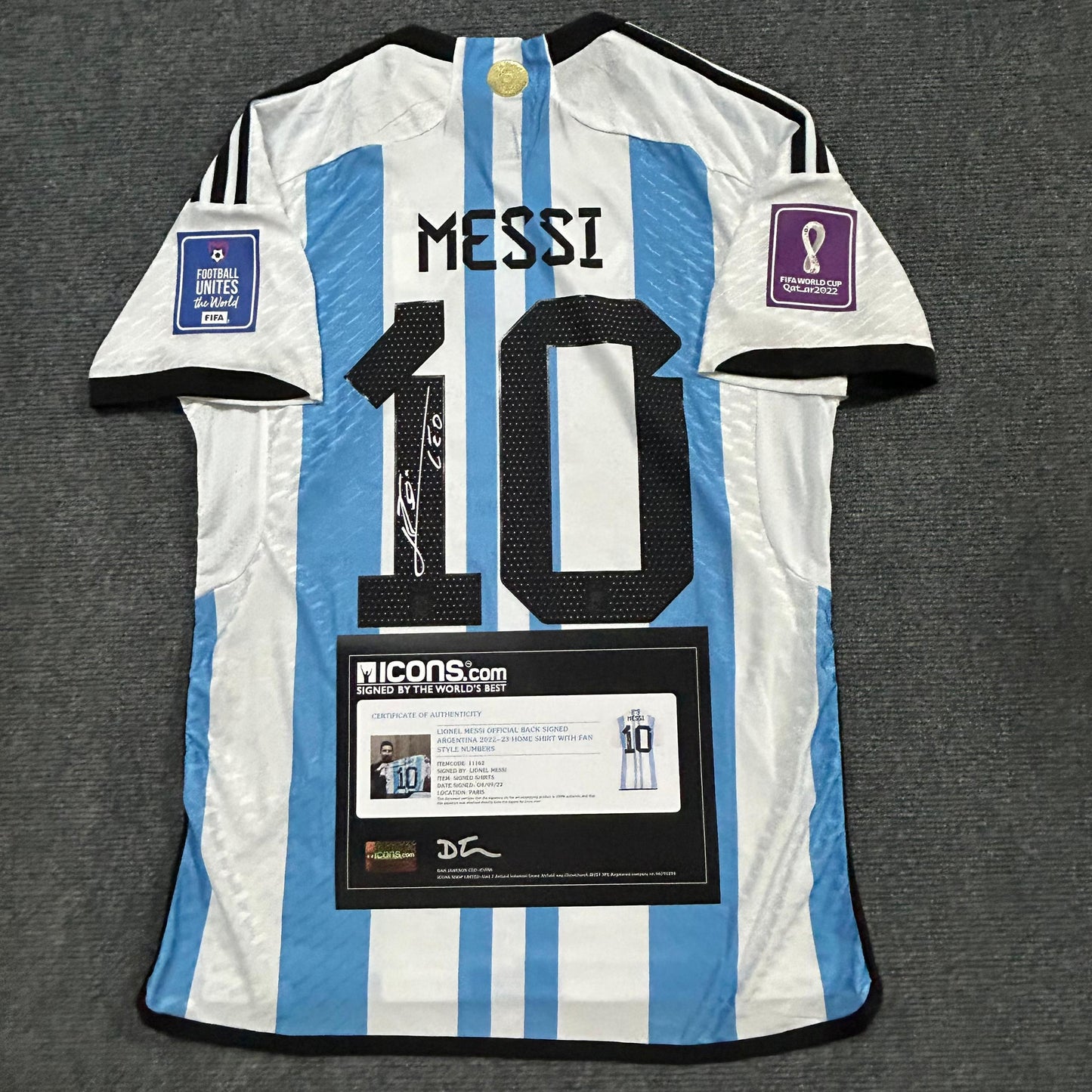 Signed Messi Argentina Home