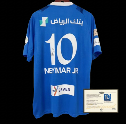 Signed Neymar Al Hilal Shirt
