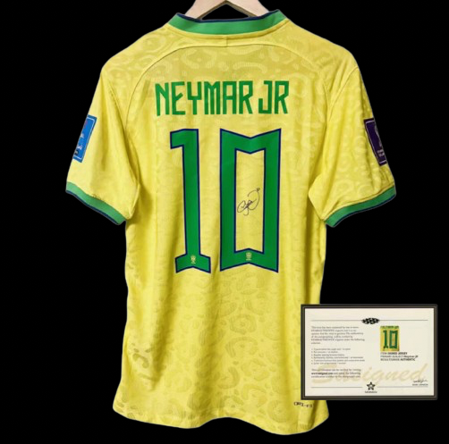 Signed Neymar Brazil Shirt
