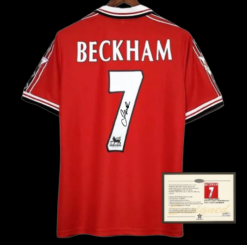 Signed David Beckham Man Utd Shirt