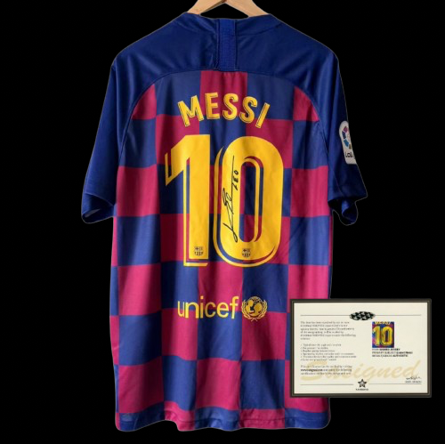 Signed Messi Barcelona Shirt