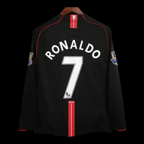 Ronaldo #7 Man Utd Away 07/08 Retro Long Sleeve