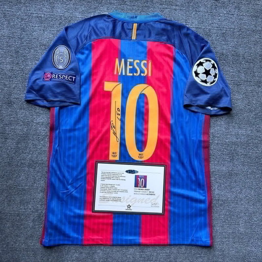 Signed Messi Barcelona 16/17 Home