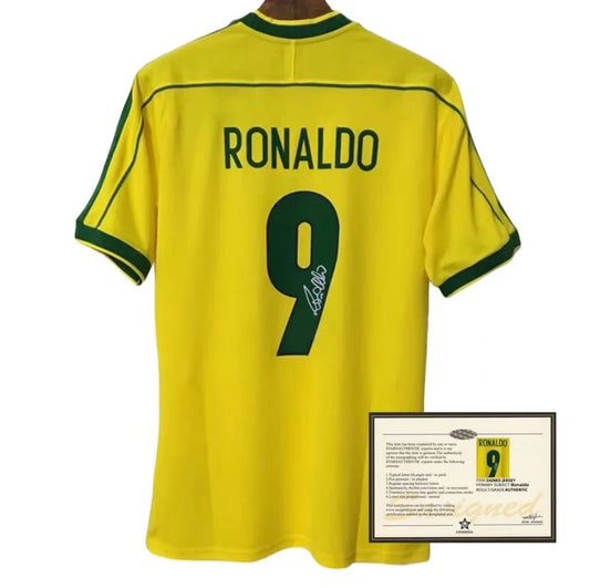 Signed Ronaldo R9 Brazil Jersey