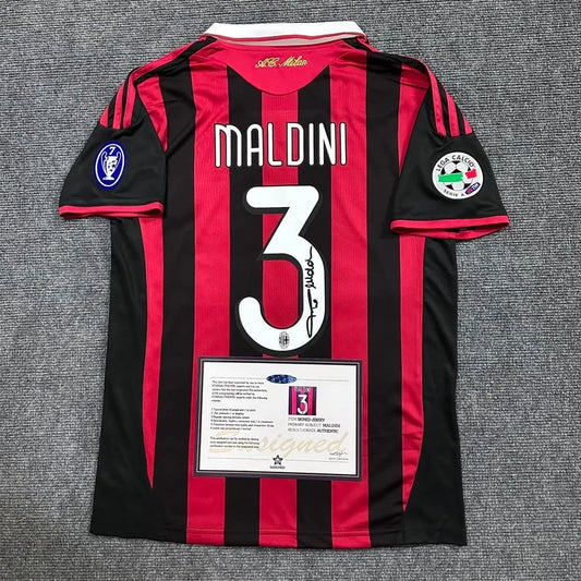 Signed Maldini AC Milan retro Jersey