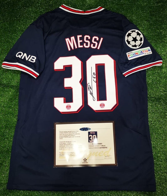 Signed Messi PSG Jersey