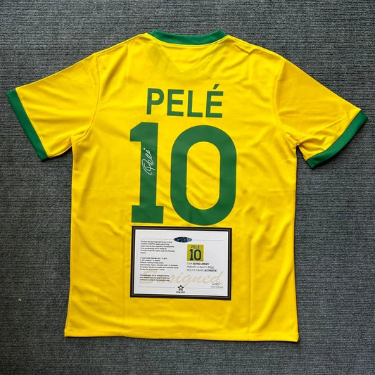Signed Pele Brazil Jersey