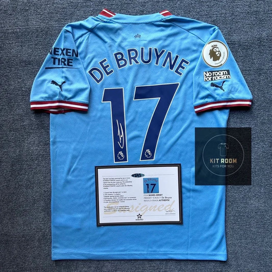Signed Kevin De Bruyne Manchester City Shirt