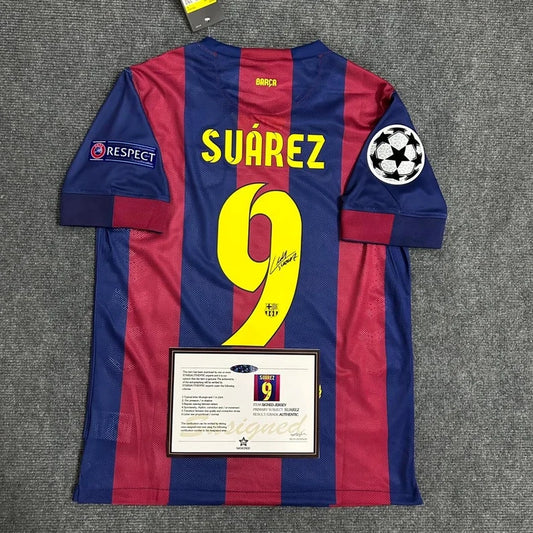 Signed suarez Barcelona 15/16 Home
