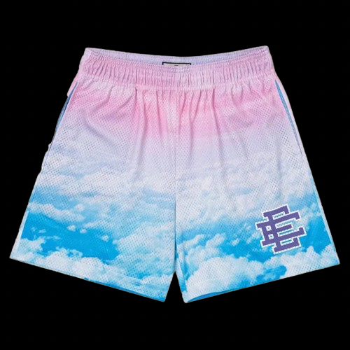 Eric Emanuel Pink & Blue Cloud Shorts