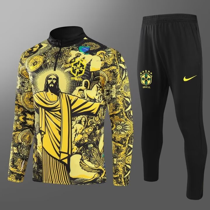 Brazil Yellow Christ The Redeemer Tracksuit 24/25