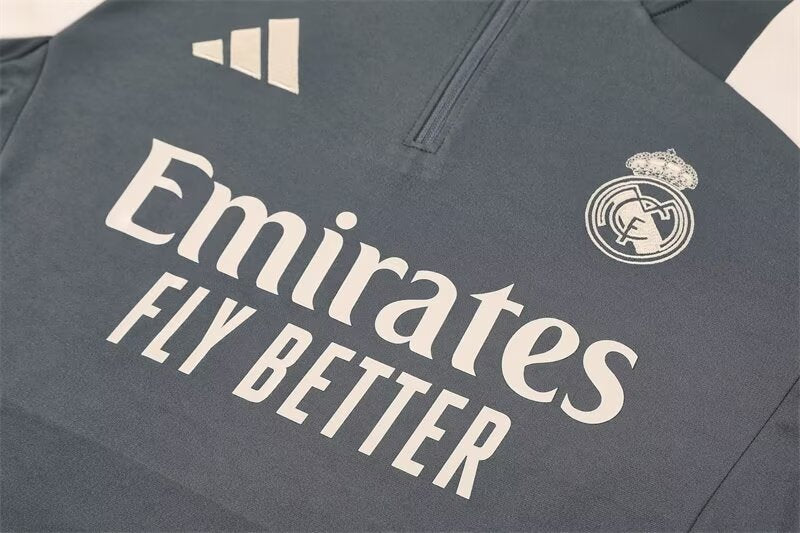 Real Madrid Grey Training Tracksuit 24/25