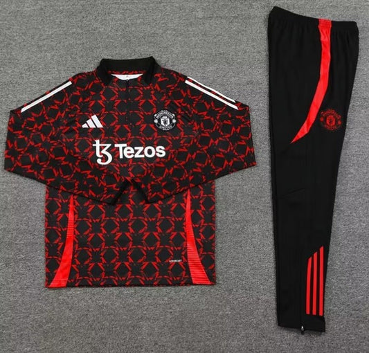 Manchester United Red And Black Training Tracksuit 24/25