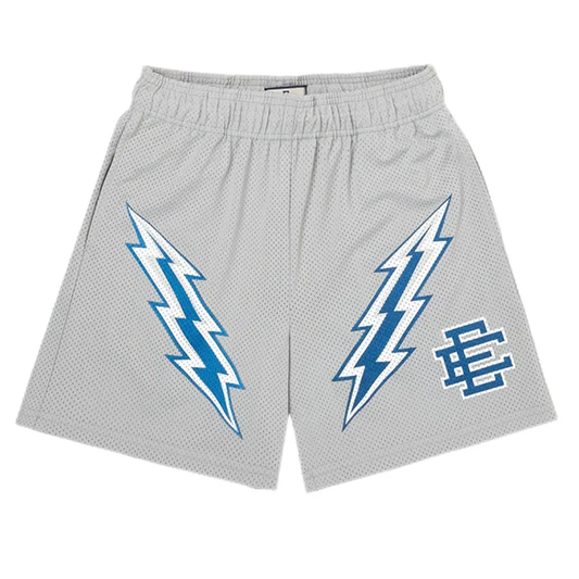 Eric Emanuel Grey & Blue Lighting Shorts