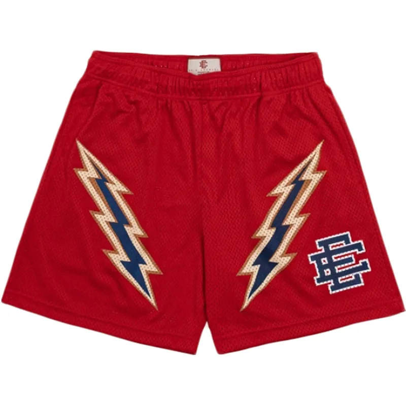 Eric Emanuel Red & Navy Lighting Shorts