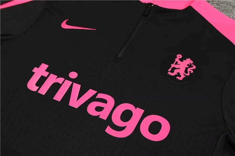 Chelsea Black And Pink Training Tracksuit 24/25