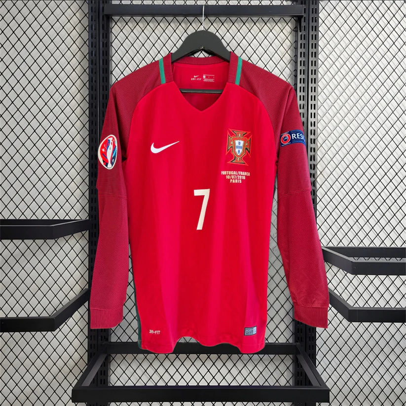 Portugal 16/17 Home Shirt - Euro Final Long Sleeve